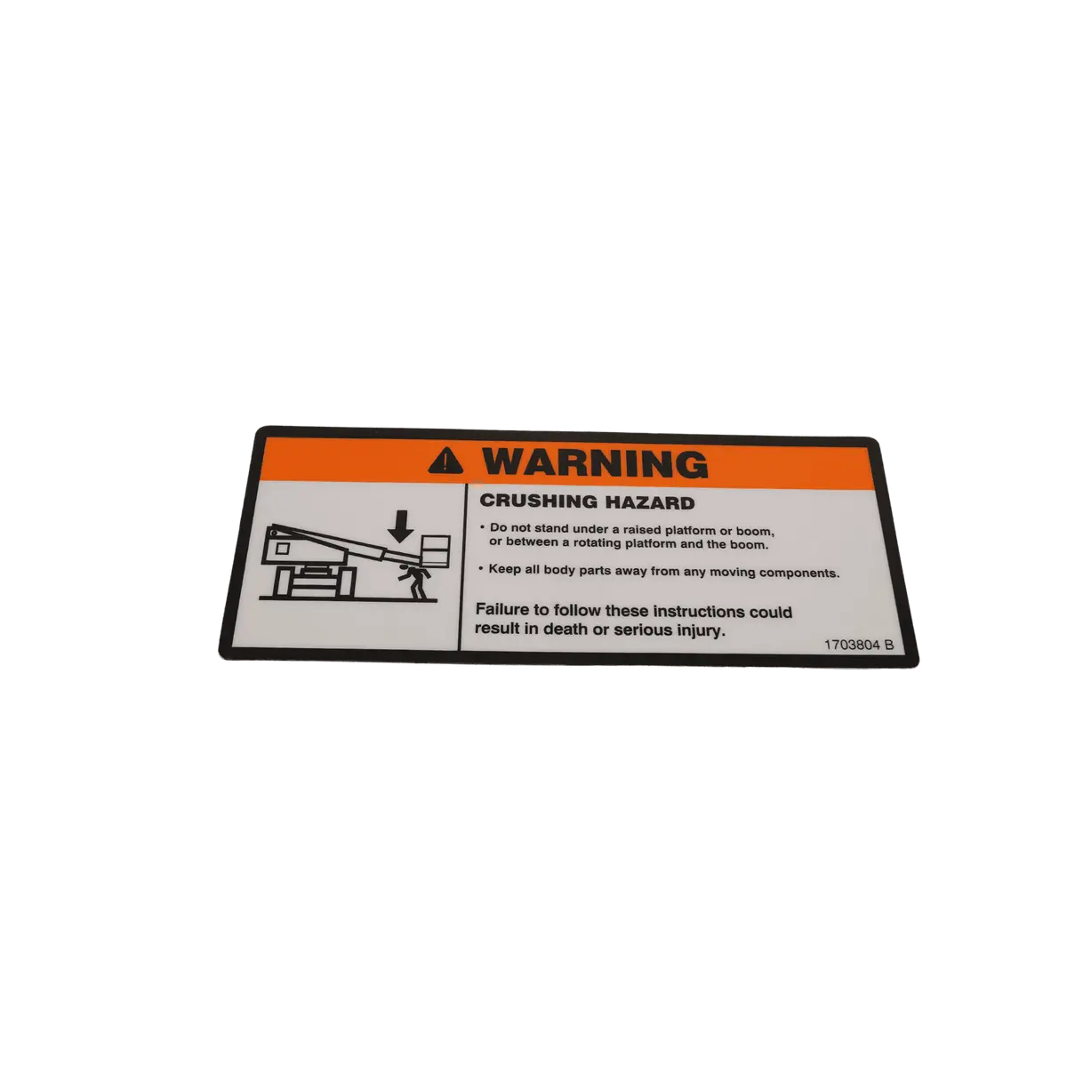 Jlg Decal, Warning Crushing 1703804 1