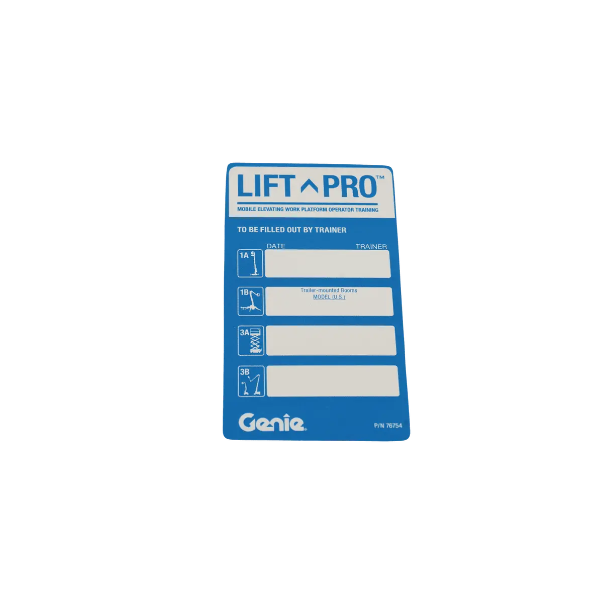 Genie Mewp Operator Training Card (10 Pack) 76754-10Gt 1