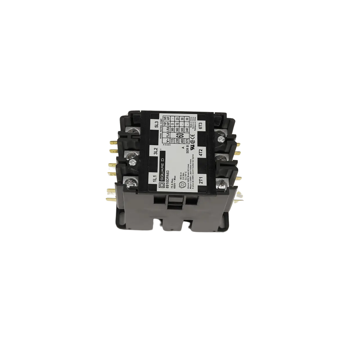 Canada Towers Square D Contactor For Time Shunt (Time Delay Panel-75A (60) Contactor 8910Dpa63v02 1