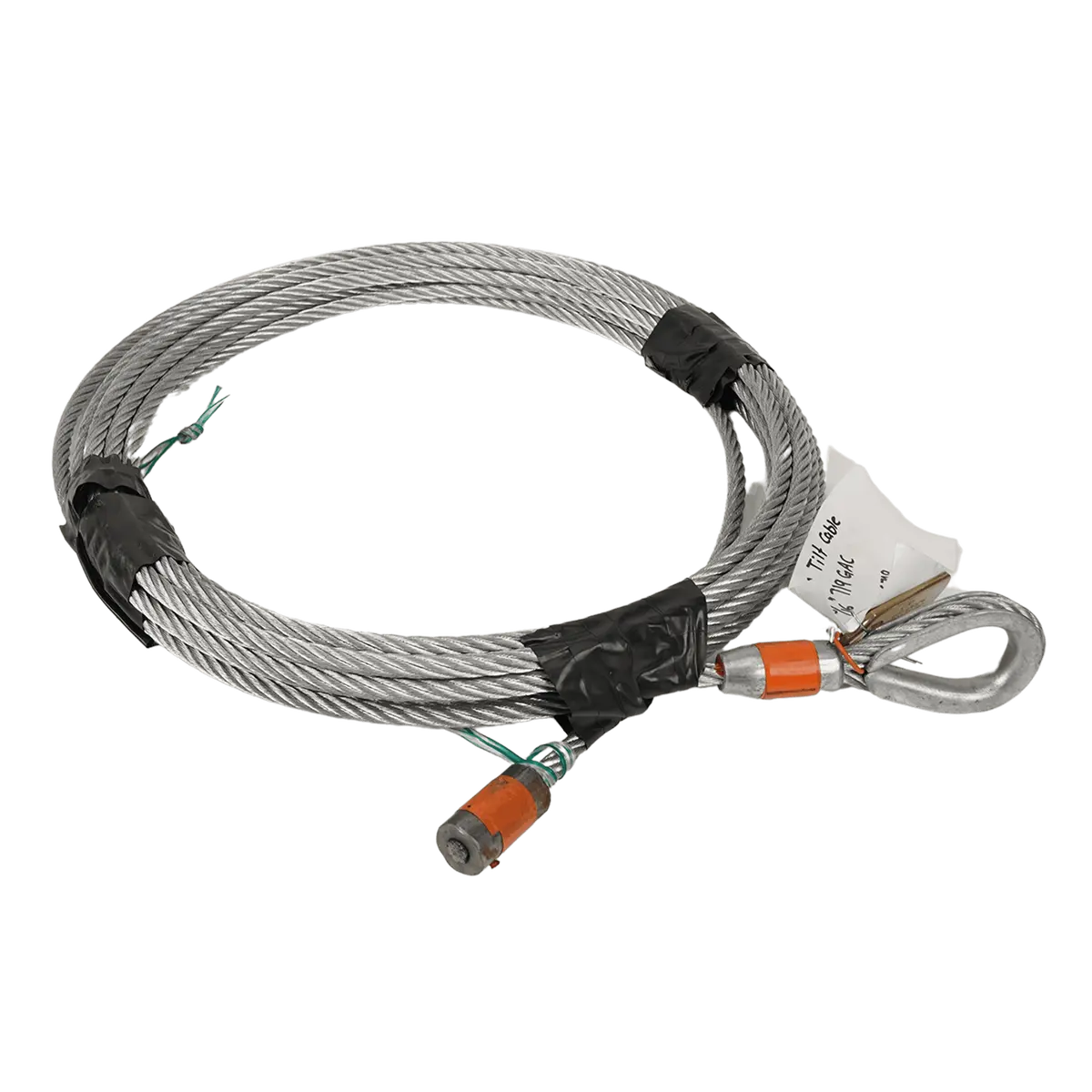 Canada Towers Lattice Tilt Cable: 5/16" 719 Gac With Load Rated Ends(Thimble Eye One End- Terminates Into A-Frame) (Button On Other End) Ltc-516719 1
