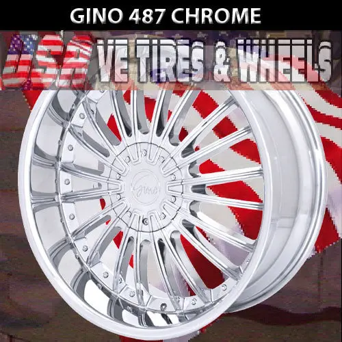 Gino 487 24X10 Blank Et+15 Chrome 1