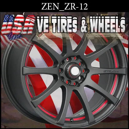 Zen Racing Zr12 16X7 5X100/114.3 Et+38 Fl Blk Rt 1